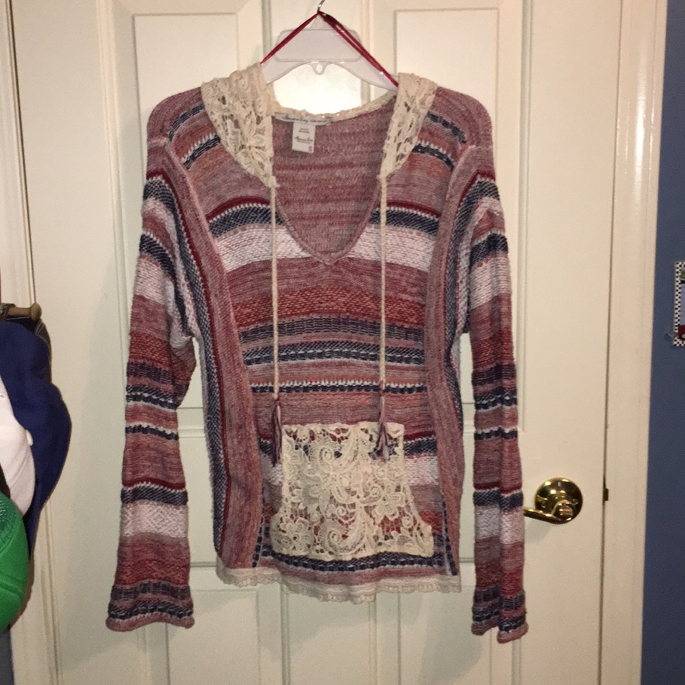 knitted hoodie